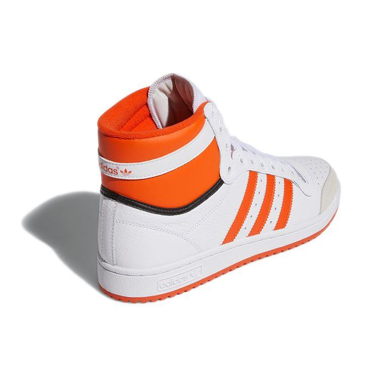 Adidas Top Ten High White Team Orange Unisex Sneakers Footwear-White Core-Black S24136