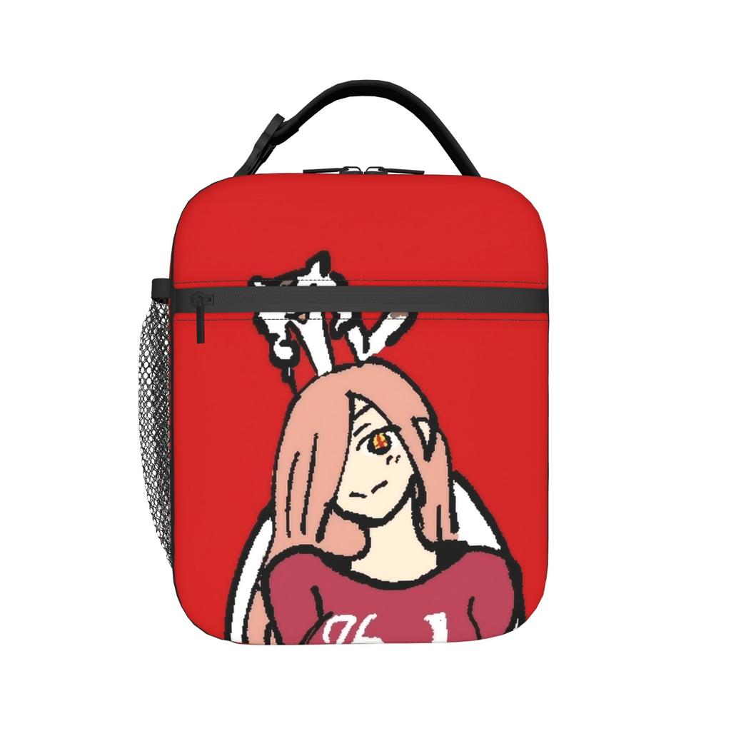 Anime C-Chainsaws Man Insulated Lunch Bag Large Meal Container Thermal Bag Tote Lunch Box Work Outdoor Girl Boy