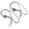 Practical PU Leather Chain Necklace Comfortable Unisex Jewelry Bolo Tie Fashion For Office Travel And Casual Use