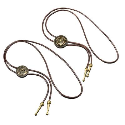 Collana a Catena Pratica in Ecopelle PU Gioiello Unisex Comodo Cravatta Bolo alla Moda Per Ufficio Viaggi e Uso Quotidiano