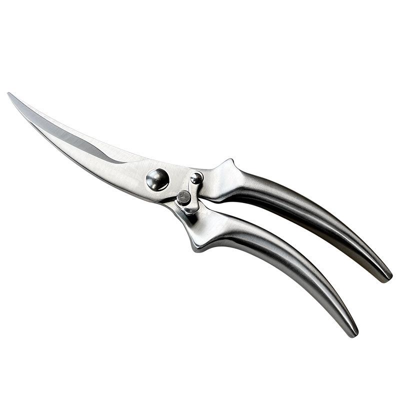 

Heavy-Duty Stainless Steel Chicken Scissors with Wooden Handle & Spring - Ideal for Cutting Cooked Food, BBQ, Fish Belly, and More.