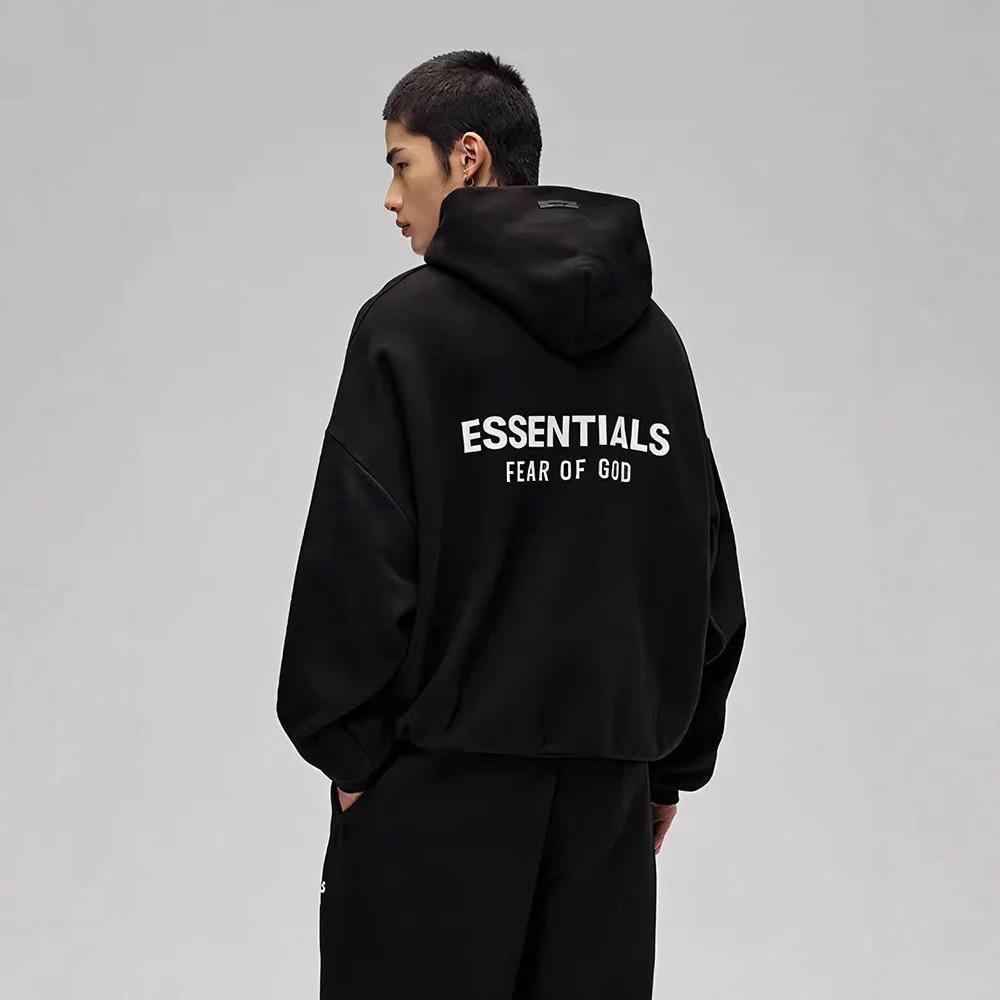 FOG ESSENTIALS Trendy Letter Print Hooded Sweatshirt for Men and Women