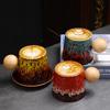 Kiln-changed Coffee Cup and Saucer Set, Ceramic High-value Latte Cup, Retro Coarse Pottery Latte Cup, Water Cup, Afternoon Teacup.