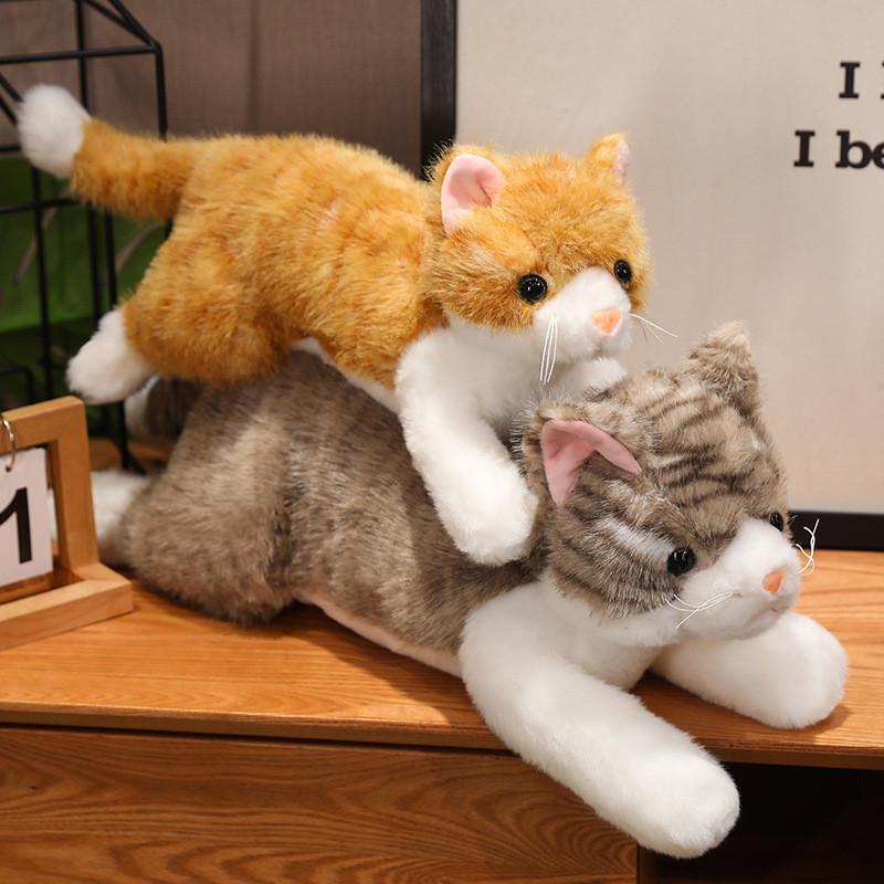 Cat Cute Realistic Plush Toy Ornament Pillow Playroom Decor Birthday Present