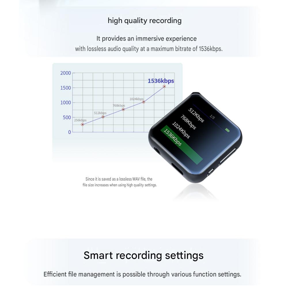 Colton Ultra-compact Voice Recorder 32GB 50-Hour Long-Lasting Portable Small