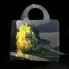 3 Pieces Transparent PET Flower Wrapping Handbag Waterproof Flower Gift Box  Party Gift