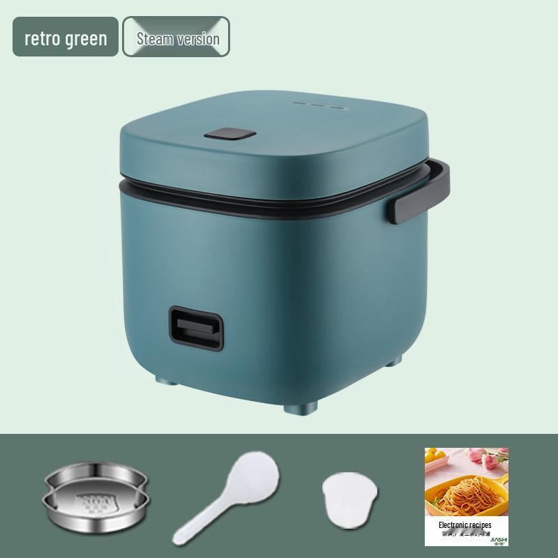 Small Appliances Compacte Rijstkoker voor Thuis voor 1-2 Personen, Multifunctionele Stoomkoker voor Studentenkamer, Ouderwets Ontwerp