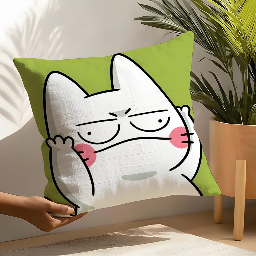 2 Surprised Cat Funny Party Pattern Pillow Case Home Living Room Decoration Linen Pillowcover Pillow Cases Cushion Cover