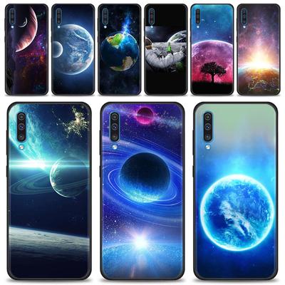 Silicone Phone Case For Samsung Galaxy A50 A70 A10 A20e A30 A40 A20s A10s A10e A80 A90 A60 A30s Cover Shell Earth Moon Planet