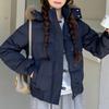 Fashion Winter Coat Female Short Parkas Hooded Faux Fur Collar Casual Loose Thick Warm Women's Jackets