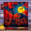 Halloween Bat Print Bathing Curtain Bathroom Shower Curtain With 12 Hooks Bathroom Home Decor And Accessories