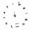 Modern DIY Large Wall Clock Kit 3D Mirror Surface Sticker for Home Office Room
