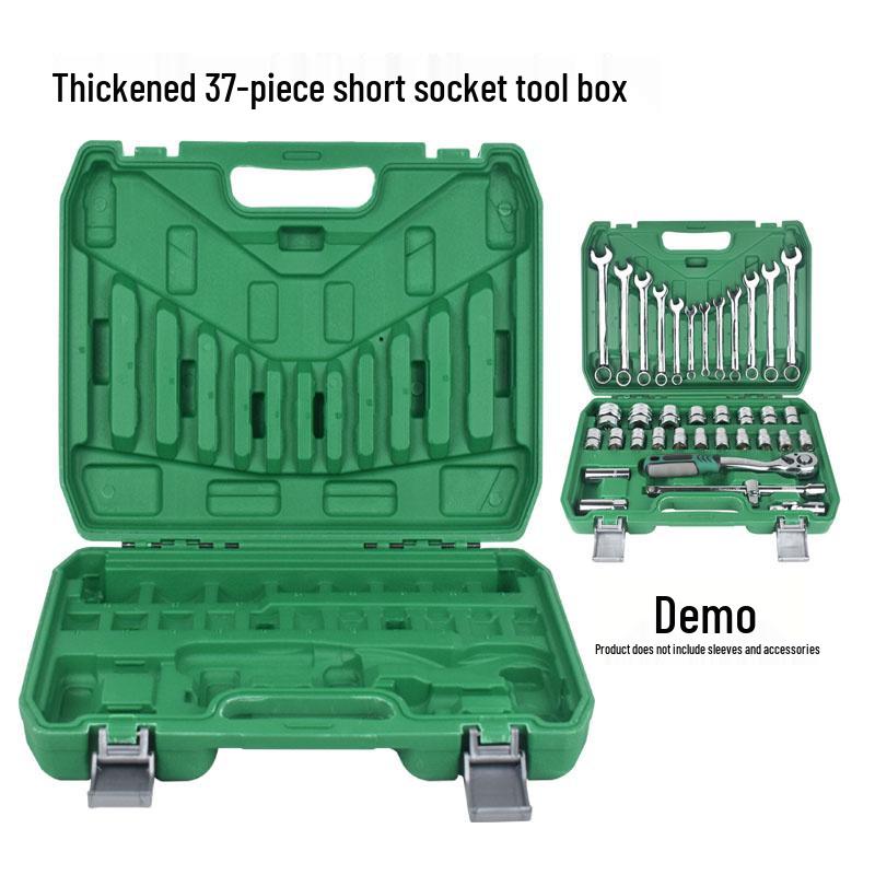 Multifunctional Large Handheld Plastic Socket Tool Box - Industrial Grade for Car & Household Use