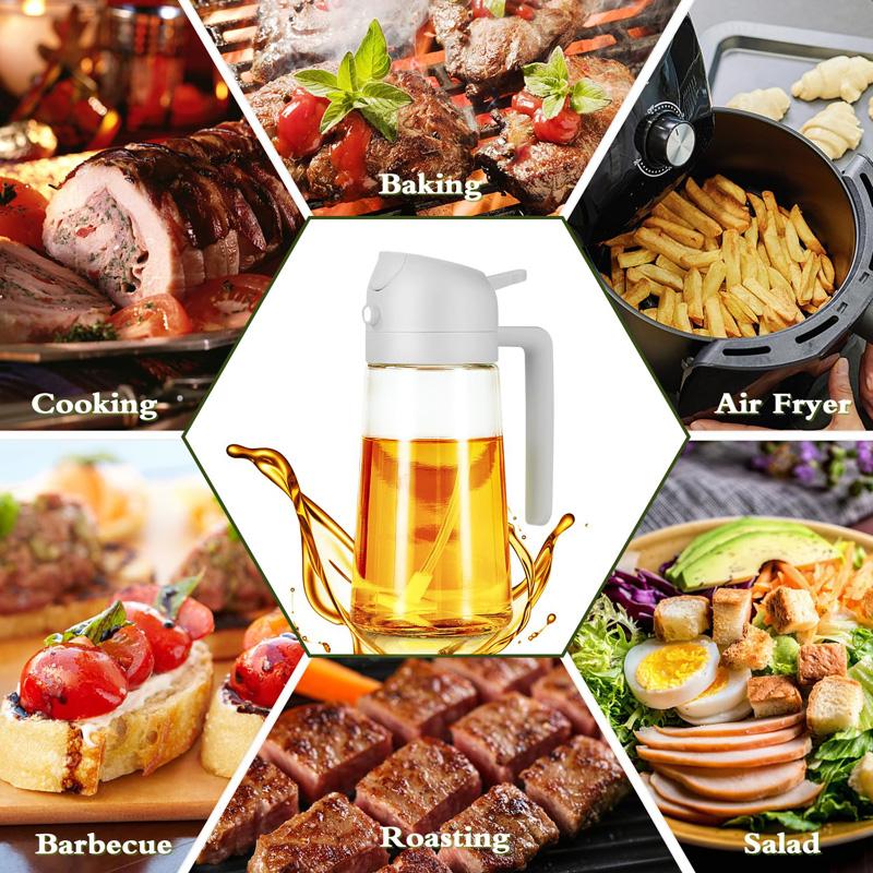 Kitchen Sprayer Spray Oil Dispenser 2in1 Oil Dispenser Oil Sprayer Comfortable Handle Barbecue Air Frying Pan Oven Steak Frying