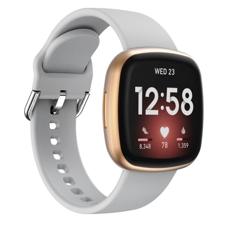 For Fitbit Versa 3 Silicone Watch Band(Black)