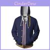 Jojos Bizarre Adventure Cosplay Hoodie Herren Stilvolle Jacke mit Reißverschluss und langen Ärmeln