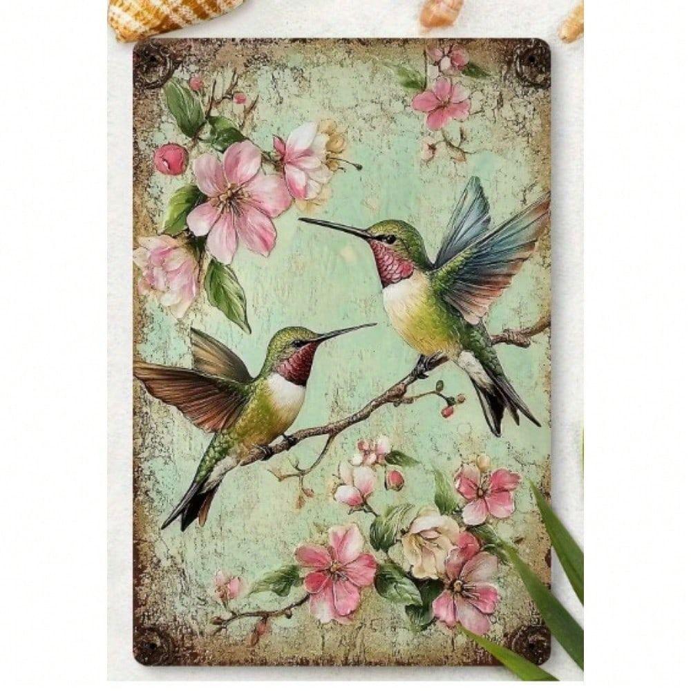 Metal Rooster Sign Vintage Farmhouse Decor Rustic Chicken Coop Art 20x30 cm