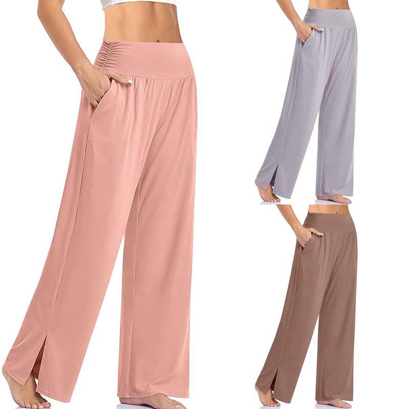 

Wide Leg Yoga Pants Elegant Pocket 20622-Army Green S