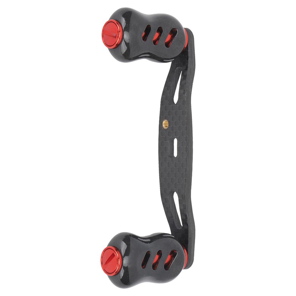 Carbon Fiber Fishing Reel Handle Baitcasting Trolling Rocker Left Right Crank Accessory 85mm Red