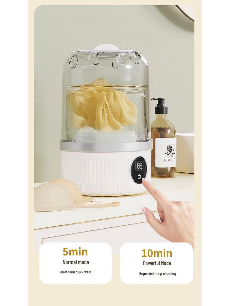 Compact Wireless Mini Washing Machine for Underwear & Socks - Fully Automatic
