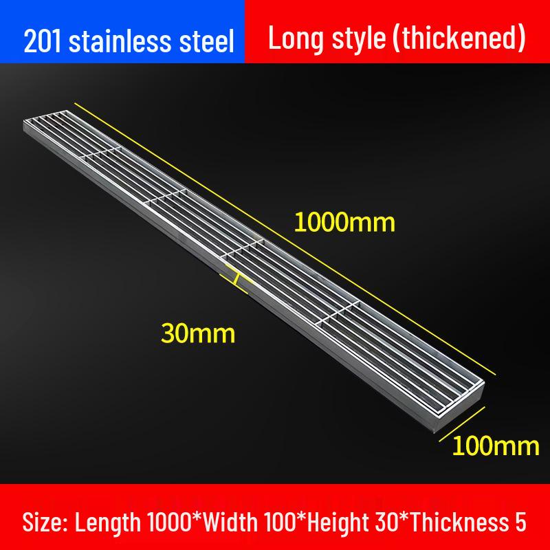 Gitterrostabdeckung aus Edelstahl 304 für Entwässerungsrinnen und Schächte.
