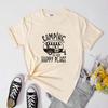 Camping Is My Happy Place Tshirt Cute Queen Of The Camper Tshirt Funny Road Trip Traveler Gift Tee Shirt Top