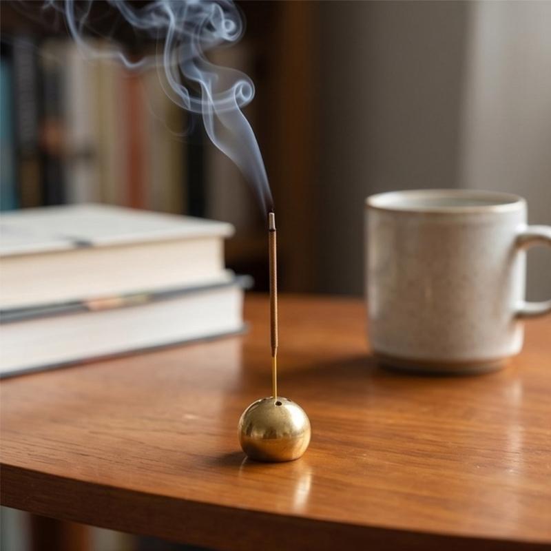 3 Holes Incenses Burners,Coppers Incenses Holder for Incenses Stick/Incenses Cones,Ashes Catcher Meditations Yogas Room