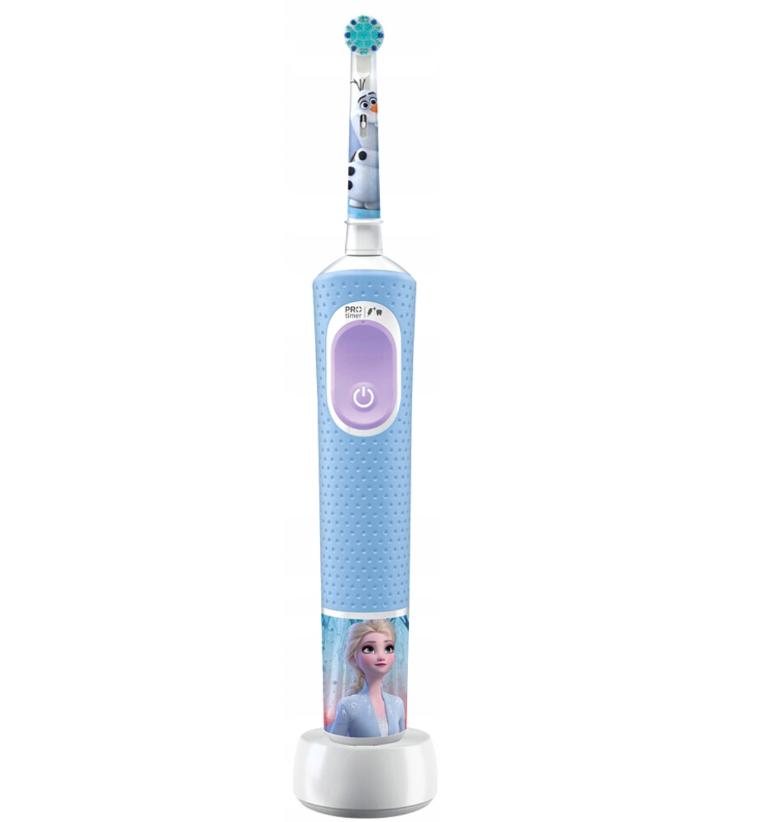 Oral-B | Vitality Pro Für Kinder Frozen | Elektrische Zahnbürste | Abwaschbar | Für Kinder | 1 Aufsteckbürste Enthalten | 2 Reinigungsmodi | Blau