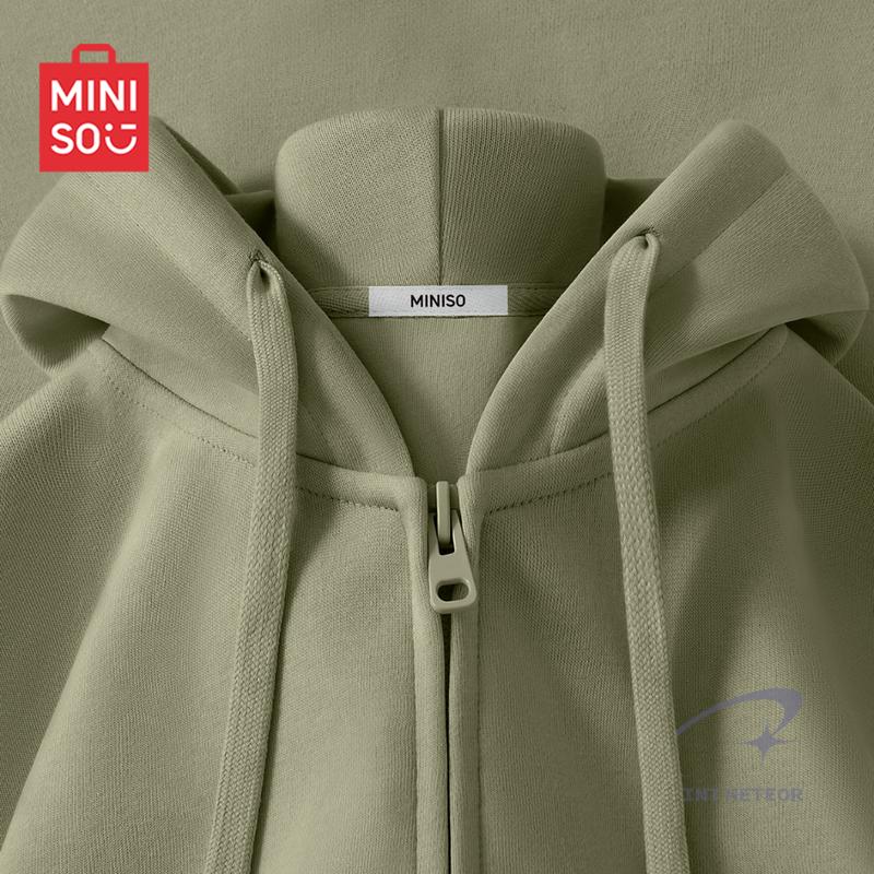 MINISO Men s Heavyweight Hooded Cardigan Sweatshirt XL