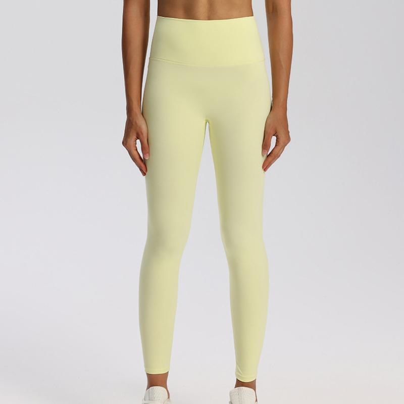 Seamless Solid Casual Slim Fit Yoga Leggings Pants Women High Waist Sports Tight Yoga Pants Women Push Up Running Training Fitness Legging Pants 25579