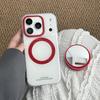 Magnetic Snap-on Phone Case With Mirror Kickstand IPhone 17 Pro Max 16 15 14 13 Drop Protection Soft TPU Gel Cover