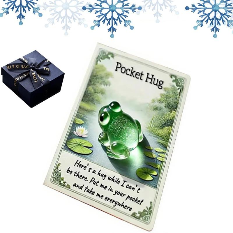 Animal Pocket Hug Gifts, Cute Turtle Encouragement, Resin Animals Token with Mini Pocket Hug Greeting Cards, Encouragement Greeting Card Gifts