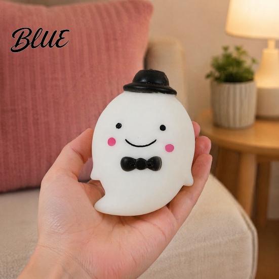 Soft Ghost Toy Halloween Stress Ball Toy Anxiety Relief Squeeze Cartoon Sensory Fidget for Party Favors Decompression