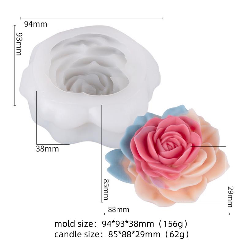 DIY Rose Candle Silicone Mold Handmade 3D Simulation Eternal Rose Soap Resin Chocolate Cake Making Mold Wedding Decoration Gift