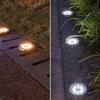 Multi-Color Solar Power Disk Light 8LED3 Buried Solar Led Lamp Landscape Lighting  Walkway Floor