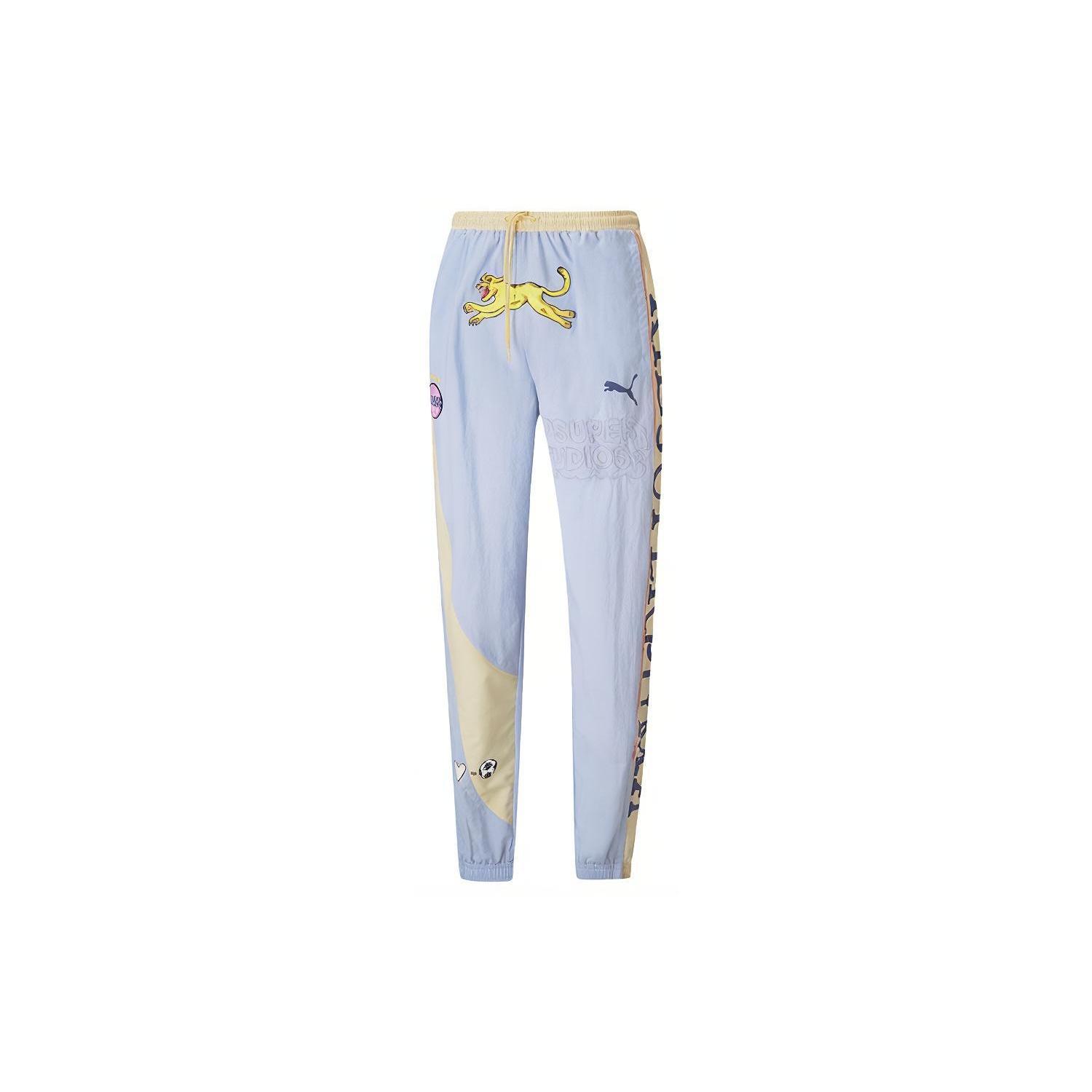 PUMA X KIDSUPER Studios Track Pants  Purple Yellow Black  Men s 598462-38 XL