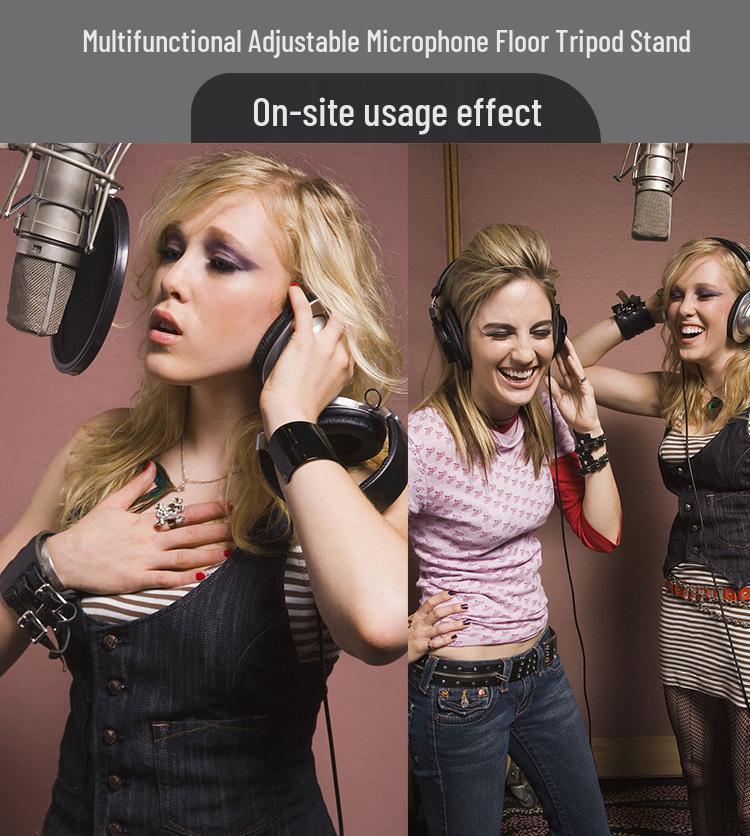 Professional All-Metal Hand-Pressed Stage Microphone Stand