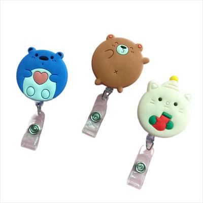 Clip Chest Card Panda Bear Nurse Badge Holder ID Card Clips Name Card Holder Retractable Badge Reel