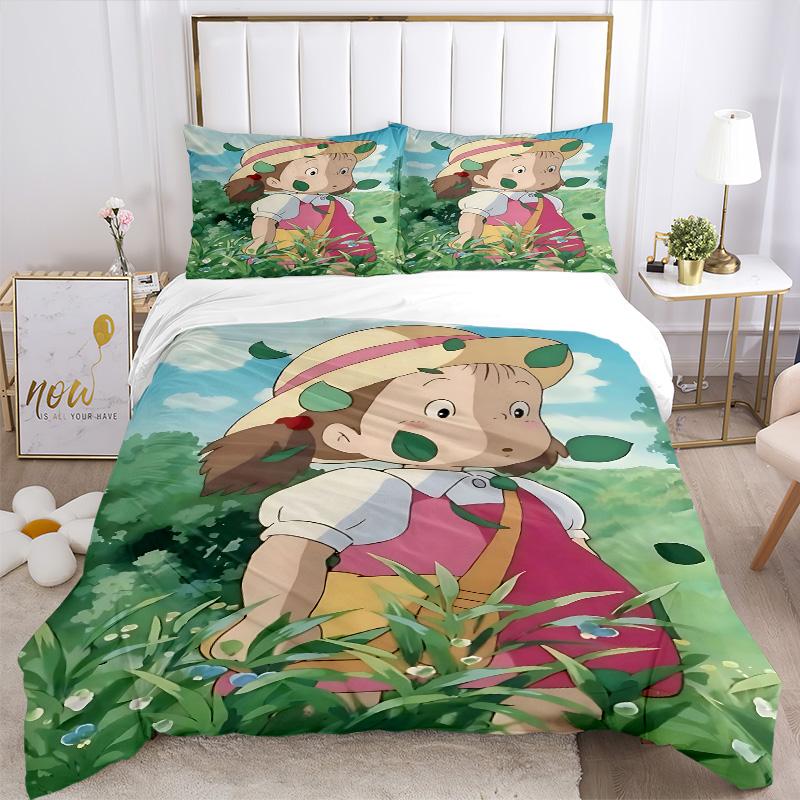 Girl Garden Print 3Pcs Bedding Setduvet Cover With 2 Bedropillowcase Home Birthday Gift