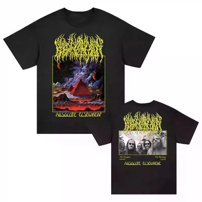 2025 Sommar Ny Y2K Topp T-shirt BLOOD INCANTATION Band Dark Metal Wind Rock Amerikansk Lös Herr- och Dam Stor Storlek T-shirt