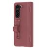 Wriststrap for Samsung Galaxy Z Fold 6 5 4 3 Case Ring Bracket PU Leather Hinge Protective Film Cover Slim Design Finger Ring Buckle