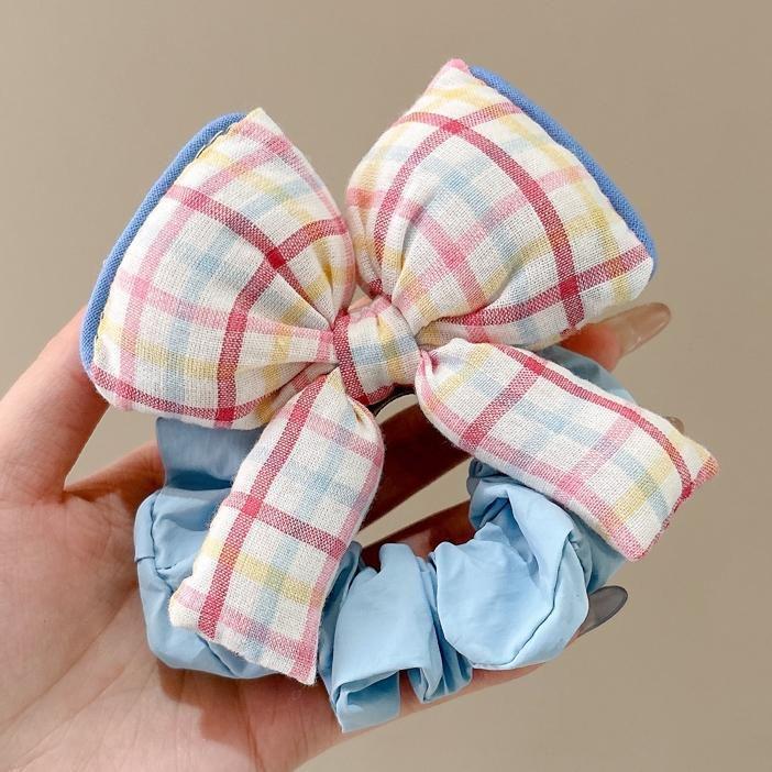 Scrunchie Coreano in Pizzo con Volant e Fiocco - Accessorio per Capelli Carino e Dolce
