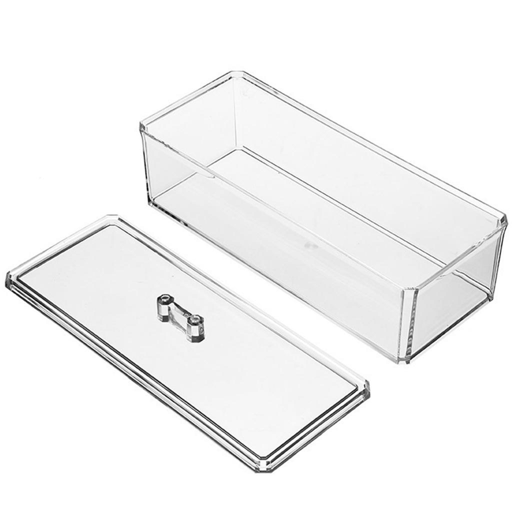 Tea Bag Clear Storage Box Stackable Cosmetic Case Desktop Makeup Stationery Organizer for Bathroom Kitchen Home Organization