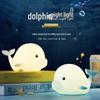 Seven-Color USB Rechargeable Dolphin LED Night Light - Silicone Cartoon Atmosphere Lamp