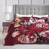 Cartoon Hazbins Hotels Blanket Velvet Print   Multifunction Lightweight Thin Throw Blanket for Sofa Car Bedspread