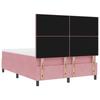 Boxspring Bed with Headboard Pink 140 x 190 cm Velvet