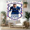Mbappe Custom Your Name Wall Decor Tapestry Art For Pet Memorial Birthdaywedding Party Backdrop Family Gift