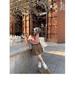 High-Waisted Khaki Corduroy A-Line Skorts for Women - 2026 Autumn/Winter Hip-Covering Pleated Wide-Leg Style.
