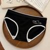 Pure Cotton Antibacterial Sleeping Bear Low-Mid Rise Teenage Girls' Briefs