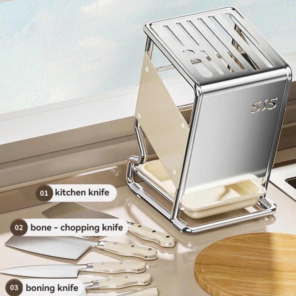 Drain Tray Cutter Holder Multifunctional Chopstick Bucket Kitchen Utensil Organizer  Household
